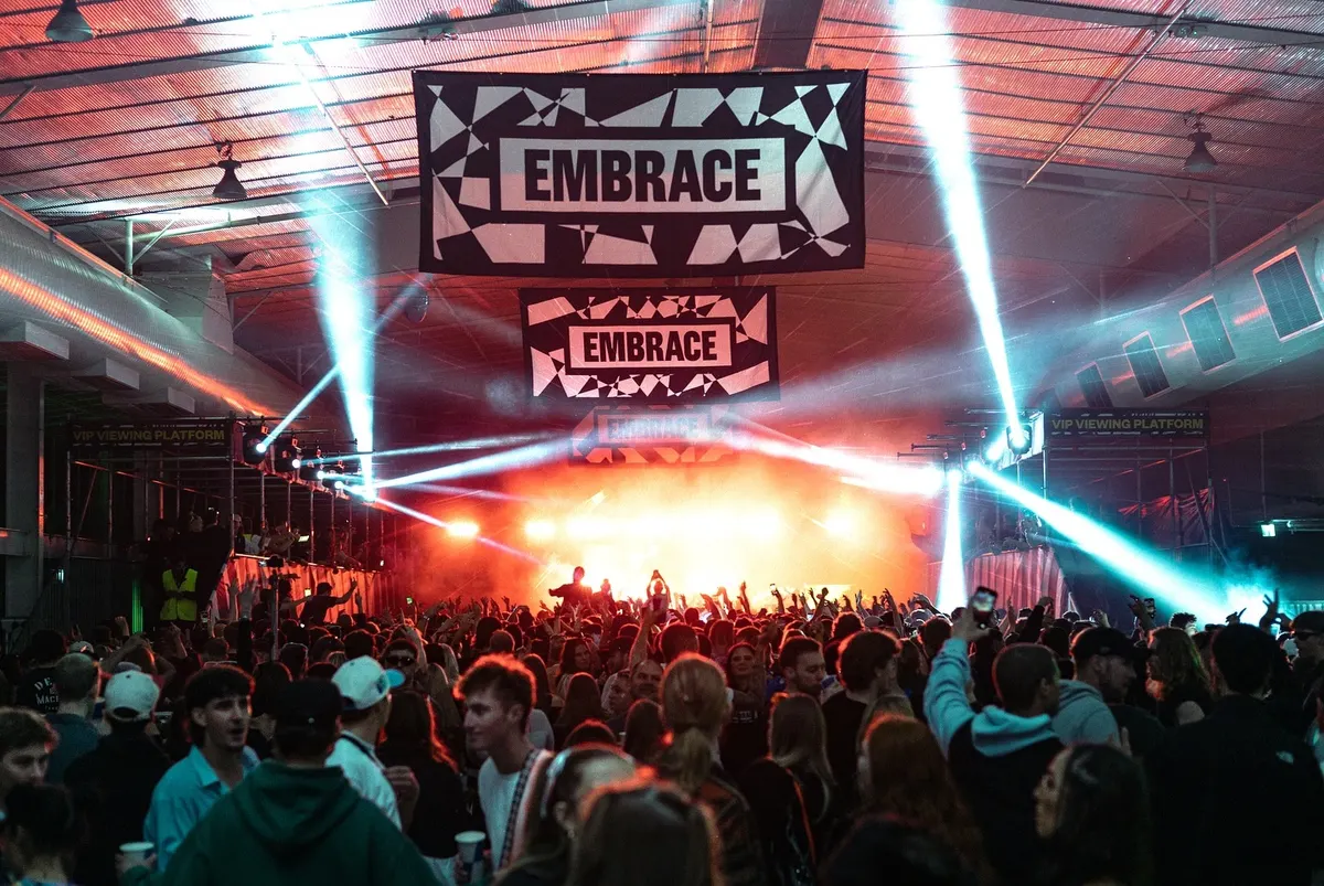 Festival crowd at Embrace Festival, Perth